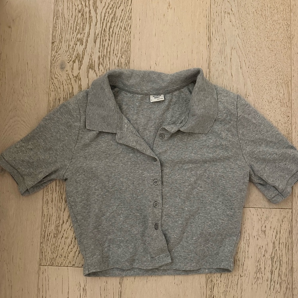 Sunday Best Heather Gray Top